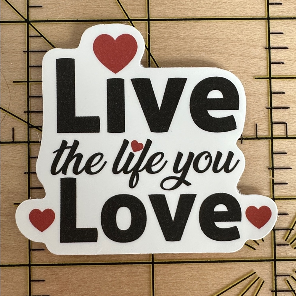 💜13/$13 +Bundle Sticker Sale | LIVE THE LIFE YOU LOVE Waterproof Sticker